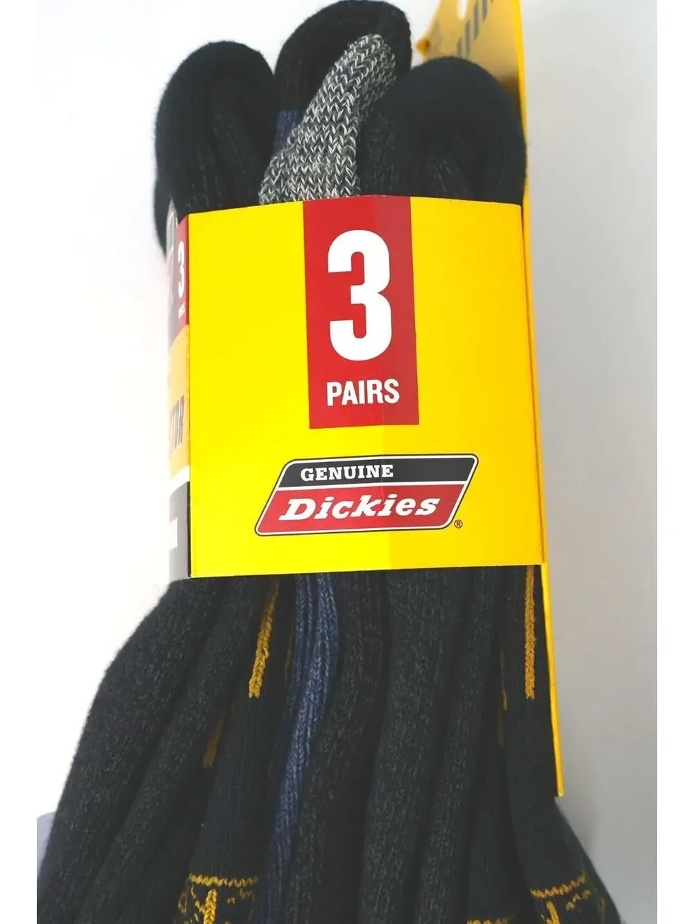 Dickies Genuine Steel Toe Shin Protector Performance Work Socks 3 Pairs Sz 6-12